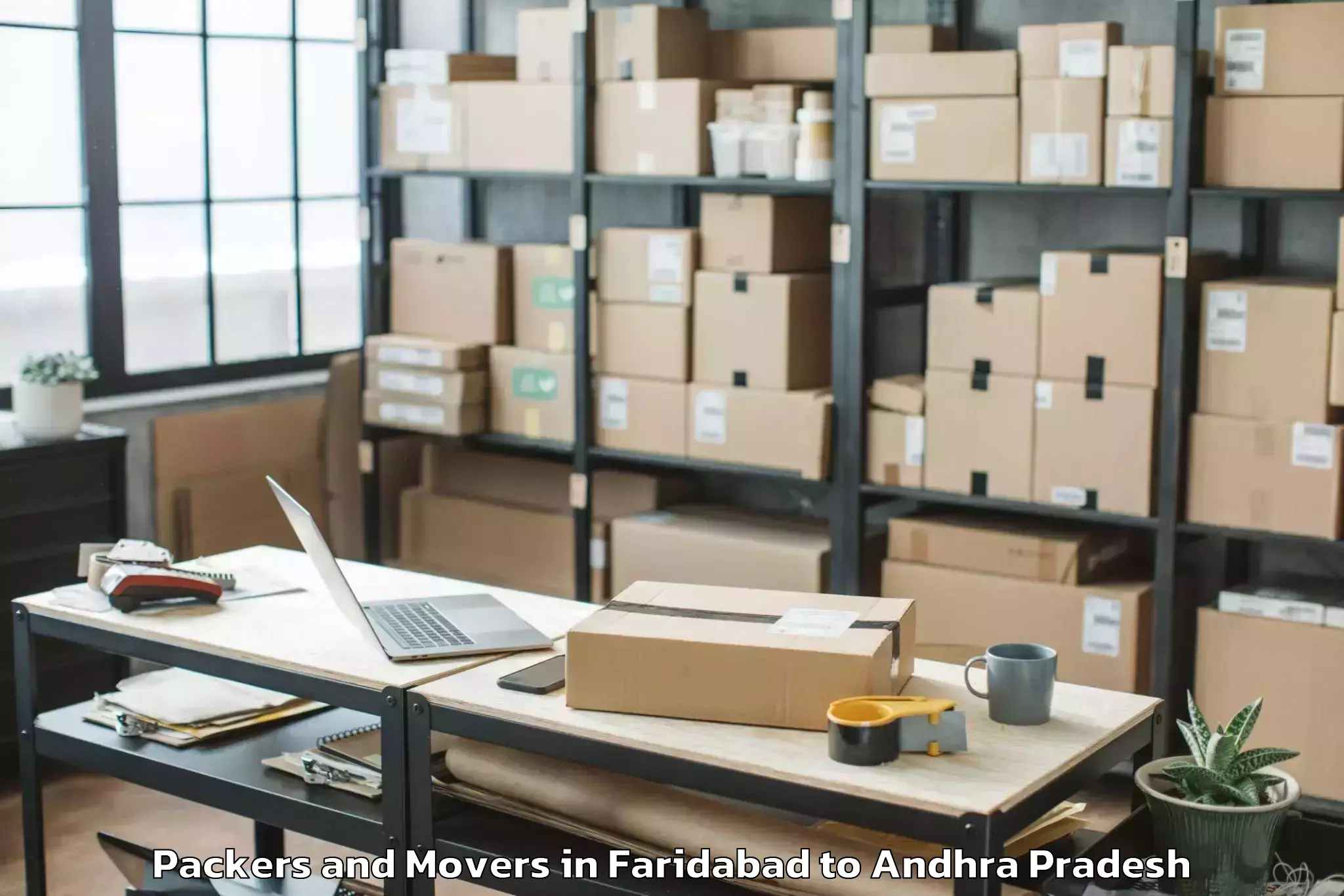 Quality Faridabad to Chandralapadu Packers And Movers